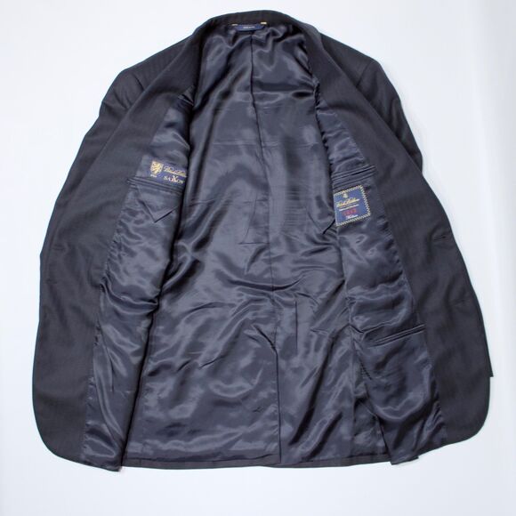 Brooks Brothers 1818 Madison Saxxon Navy Blue 100% Wool Blazer Made in USA 41R - Picture 7 of 12